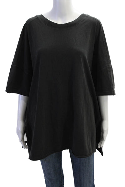 FP Movement Womens V-Neck Black Tunic Short Sleeve Cotton Blend Size S