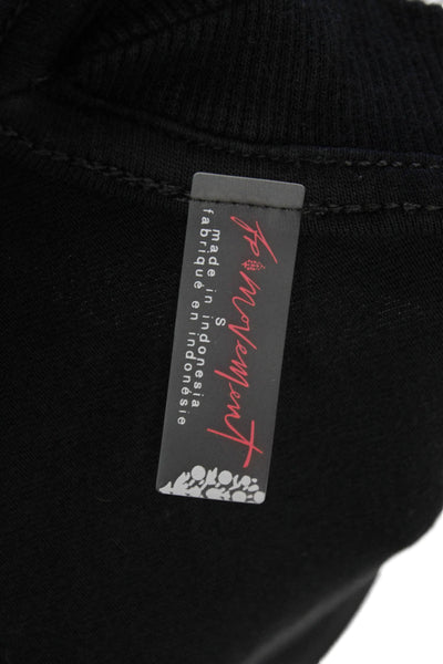 FP Movement Womens V-Neck Black Tunic Short Sleeve Cotton Blend Size S