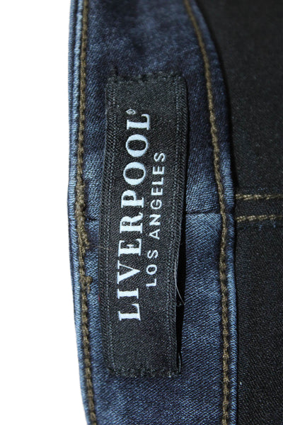Liverpool Los Angeles Women Ankle Skinny Jeans Dark Blue High Rise Size 10