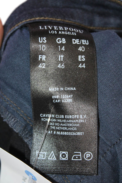 Liverpool Los Angeles Women Ankle Skinny Jeans Dark Blue High Rise Size 10