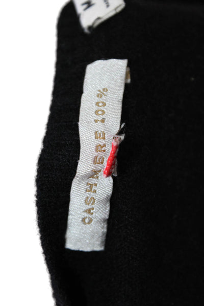 Uniqlo Women Cashmere V-Neck Pullover Black Long Sleeve Size M