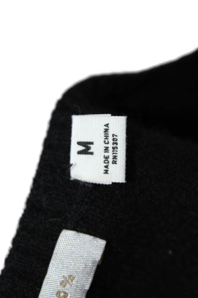 Uniqlo Women Cashmere V-Neck Pullover Black Long Sleeve Size M