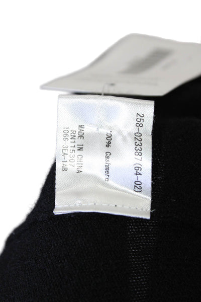 Uniqlo Women Cashmere V-Neck Pullover Black Long Sleeve Size M