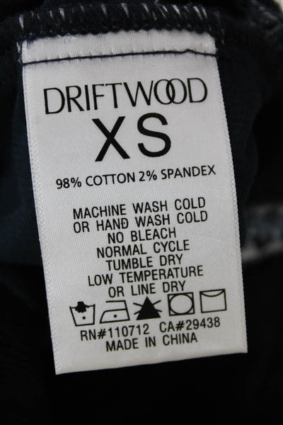 Driftwood Women Bohemian Floral Paisley Button Jacket Dark Blue Size XS
