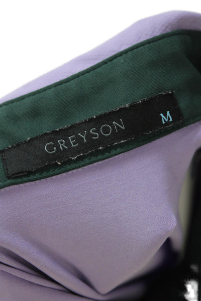 Greyson Mens Short Sleeve Collared Logo Polo Shirt Purple Size Medium