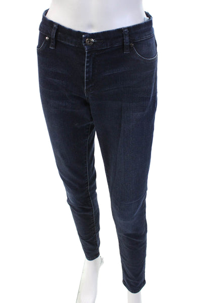 Blank NYC Women Skinny Ankle Jeans Dark Blue Button Mid Rise Size 28