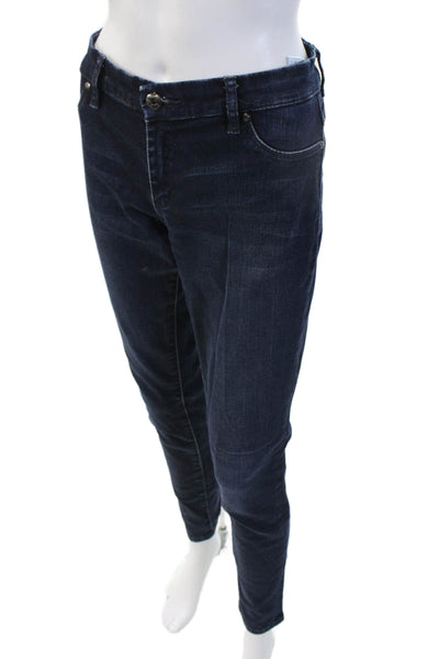 Blank NYC Women Skinny Ankle Jeans Dark Blue Button Mid Rise Size 28