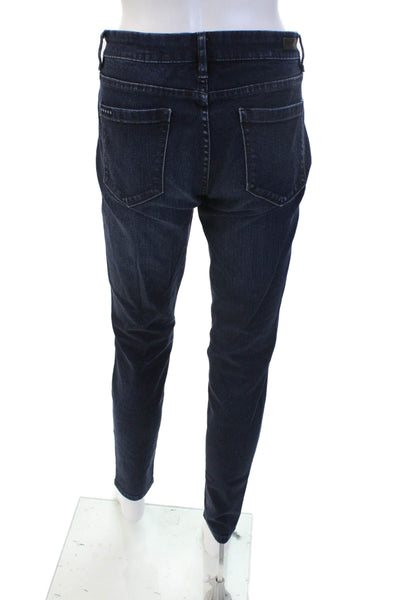 Blank NYC Women Skinny Ankle Jeans Dark Blue Button Mid Rise Size 28