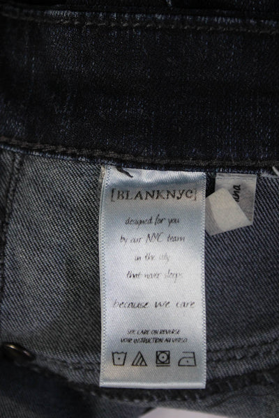 Blank NYC Women Skinny Ankle Jeans Dark Blue Button Mid Rise Size 28