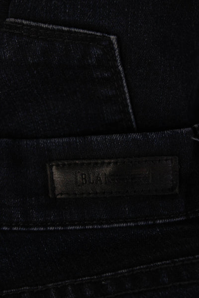 Blank NYC Women Skinny Ankle Jeans Dark Blue Button Mid Rise Size 28