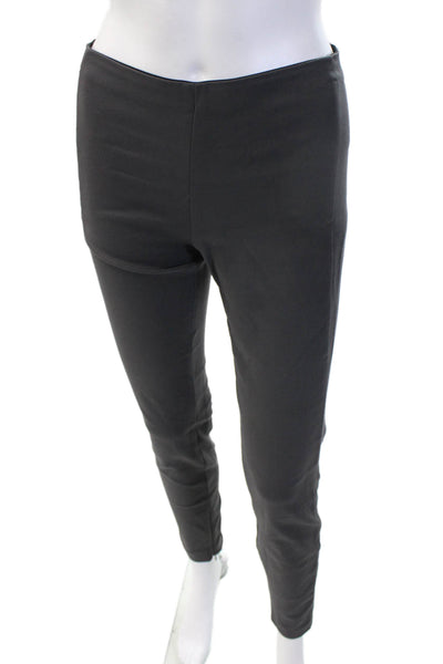 Zara Women Ankle Dress Pants Black Polyester Blend Zip Inseam 30 Size M
