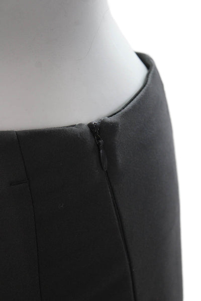 Zara Women Ankle Dress Pants Black Polyester Blend Zip Inseam 30 Size M