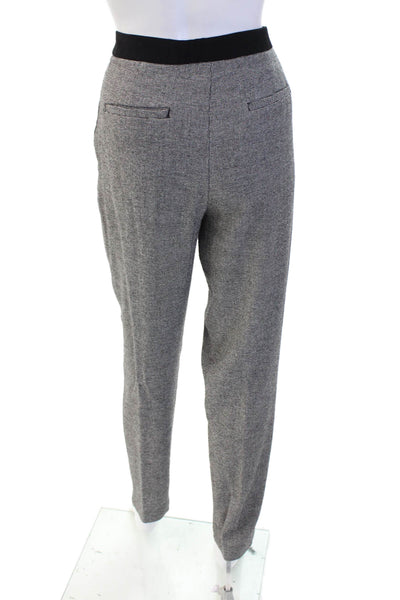 Zara Women Ankle Dress Pants Gray Check Button Size S