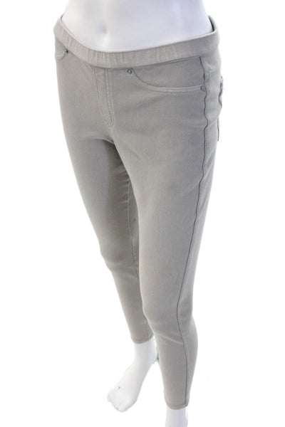 Hue Women Ankle Jeggings Gray Size M