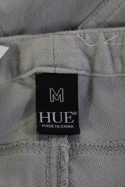 Hue Women Ankle Jeggings Gray Size M