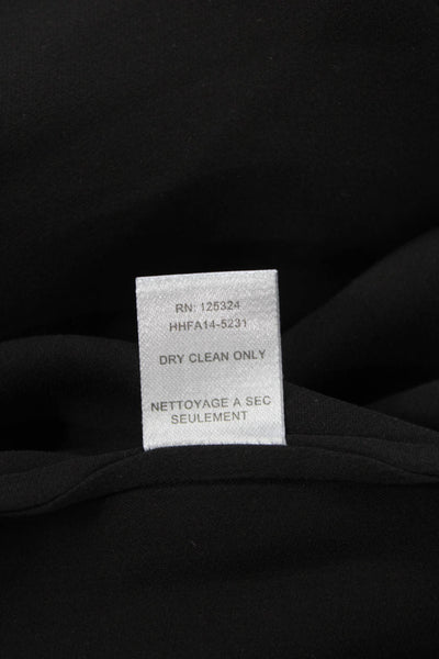 Haute Hippie Womens Black Silk Collared Sleeveless Button-Up Blouse Size L