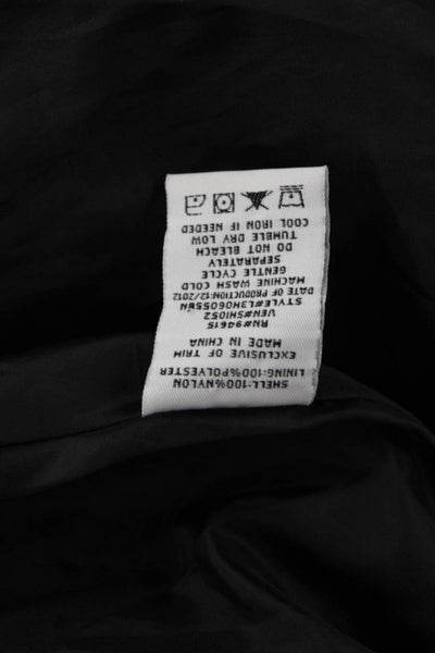 Barneys New York Women Black Nylon Anorak Windbreaker Army Size L