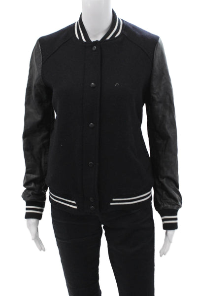 Zara Trafaluc Women Black Varsity Jacket Size M
