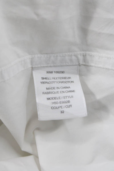 Equipment Femme Womens Collared Long Sleeve Cotton Tunic Button-Up White Size L