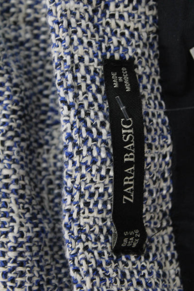 Zara Women Mini Wrap Skirt Blue Size S