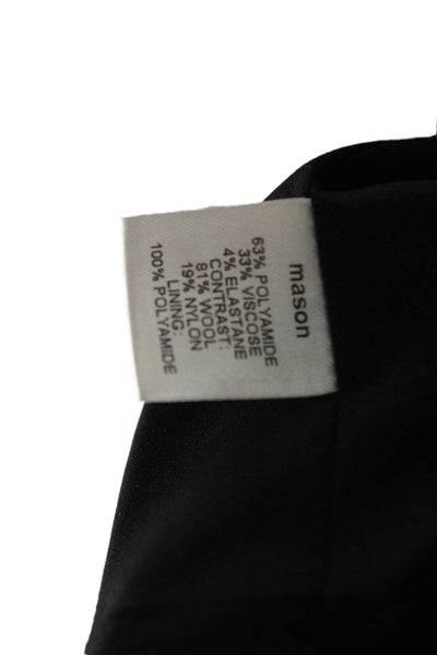 Mason, Women Bodycon Sheath Dress Black V-Neck Sleeveless Hook & Eye Size 2