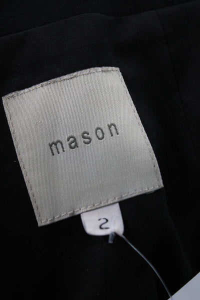 Mason, Women Bodycon Sheath Dress Black V-Neck Sleeveless Hook & Eye Size 2