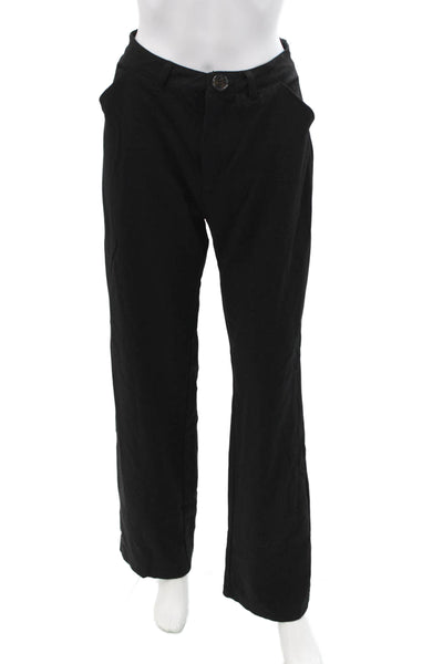 Danielle Bernstein Unisex Dress Pants Black Button Closure Size 4