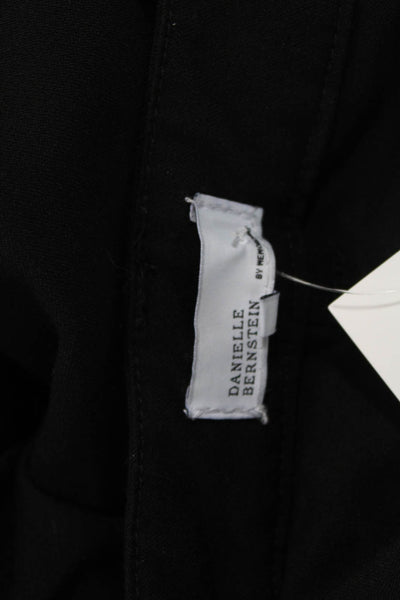 Danielle Bernstein Unisex Dress Pants Black Button Closure Size 4