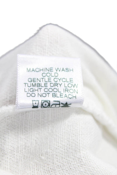 Xirena Women Linen Drawstring Sweatpants White Solid Size M