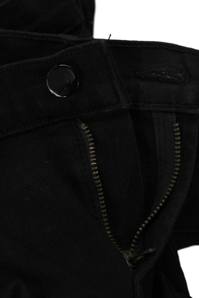 J Brand Women Skinny Ankle Jeans Black Mid Rise Button Size 27
