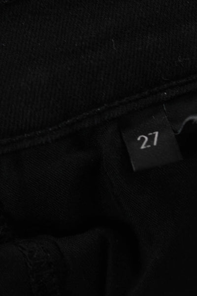 J Brand Women Skinny Ankle Jeans Black Mid Rise Button Size 27