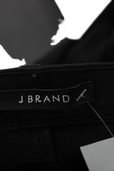 J Brand Women Skinny Ankle Jeans Black Mid Rise Button Size 27