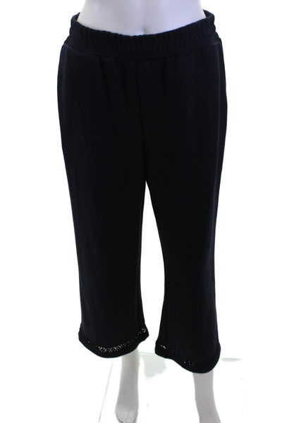 Elie Tahari Women Cropped Sweatpants Black Size M