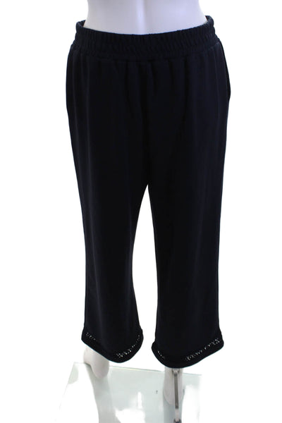 Elie Tahari Women Cropped Sweatpants Black Size M