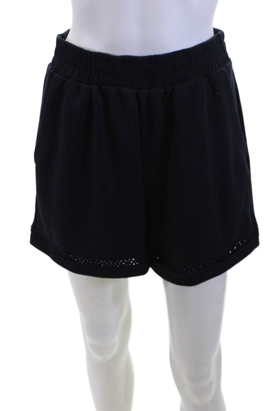 Elie Tahari Unisex Sweat Shorts Black Size M