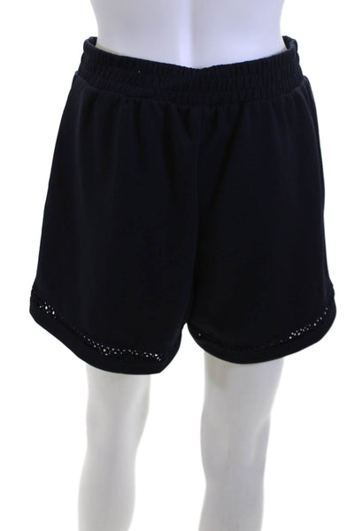 Elie Tahari Unisex Sweat Shorts Black Size M