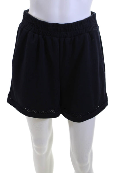 Elie Tahari Unisex Sweat Shorts Black Size S