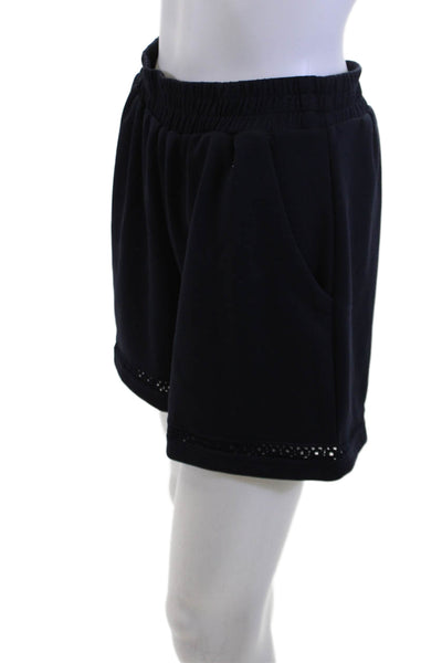 Elie Tahari Unisex Sweat Shorts Black Size S