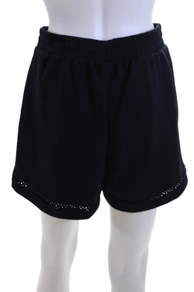 Elie Tahari Unisex Sweat Shorts Black Size S