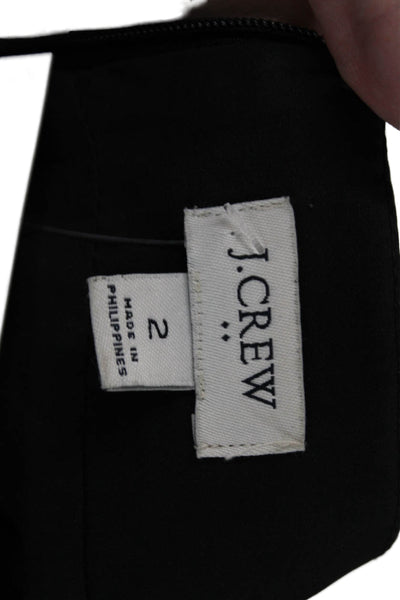 J Crew Womens A-Line Mini Skirt Black Polyurethane Size M