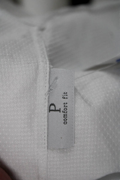 Ermenegildo Zegna Men's Long Sleeves Casual Button Down Shirt White Size 46