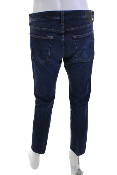 AG Adriano Goldschmied Men Ankle Tapered Dark Blue Jeans Size 34