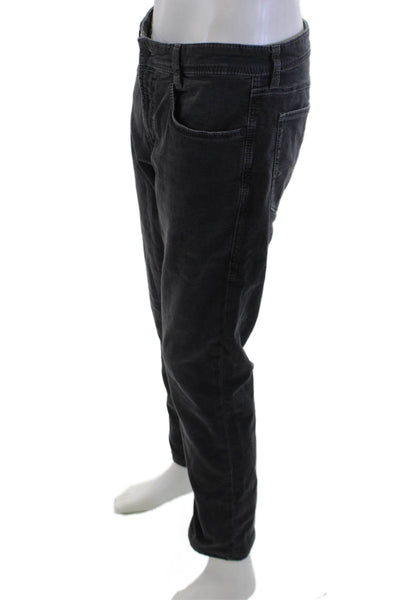 Mac Jeans Mens Dark Gray Straight Tapered Jeans Button Closure Size 34