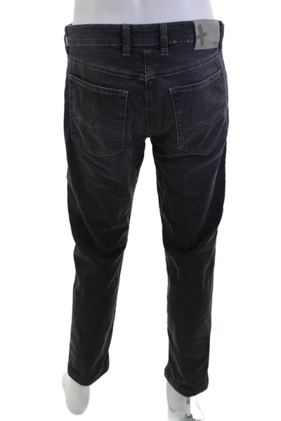 Mac Jeans Mens Dark Gray Straight Tapered Jeans Button Closure Size 34