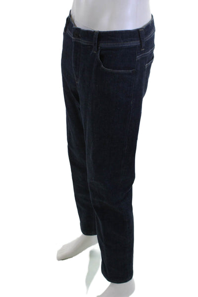 Alberto Mens Straight Tapered Dark Blue Jeans Size 33