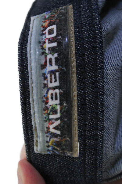 Alberto Mens Straight Tapered Dark Blue Jeans Size 33