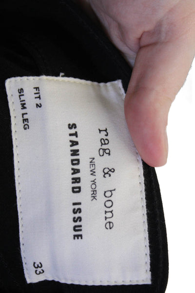 Rag & Bone Mens Cropped Black Pants Size 33
