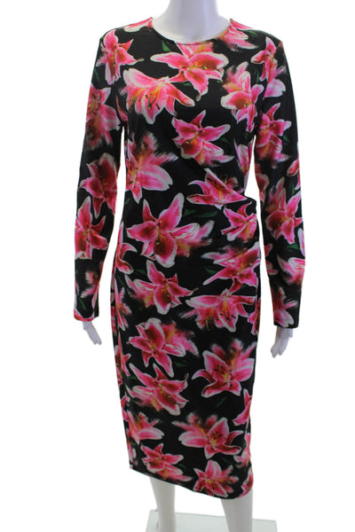 Jonathan Cohen Womens Bodycon Pencil Dress Black Long Sleeve Size 2XL