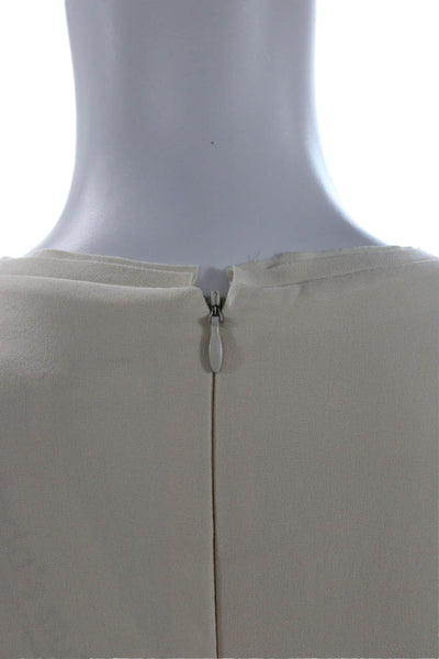 Rag & Bone Women Sheath Dress Beige 3/4 Sleeve Crew Neck Short Size 8