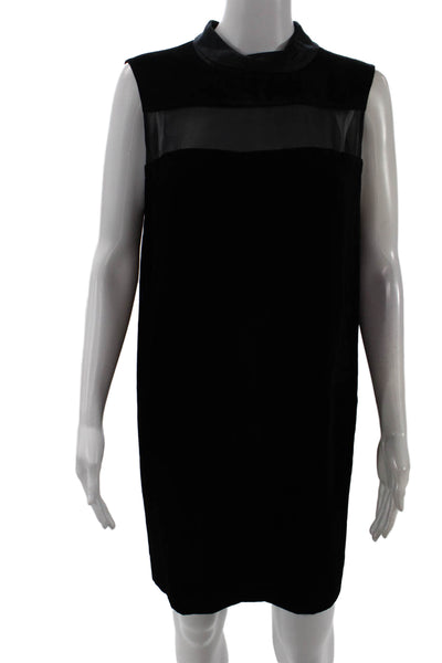 Rag & Bone Womens Shift Dress Black Sleeveless Mock Neck Short Size 8